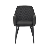 Chaise de salle à manger Jay – Anthracite – Microfibre